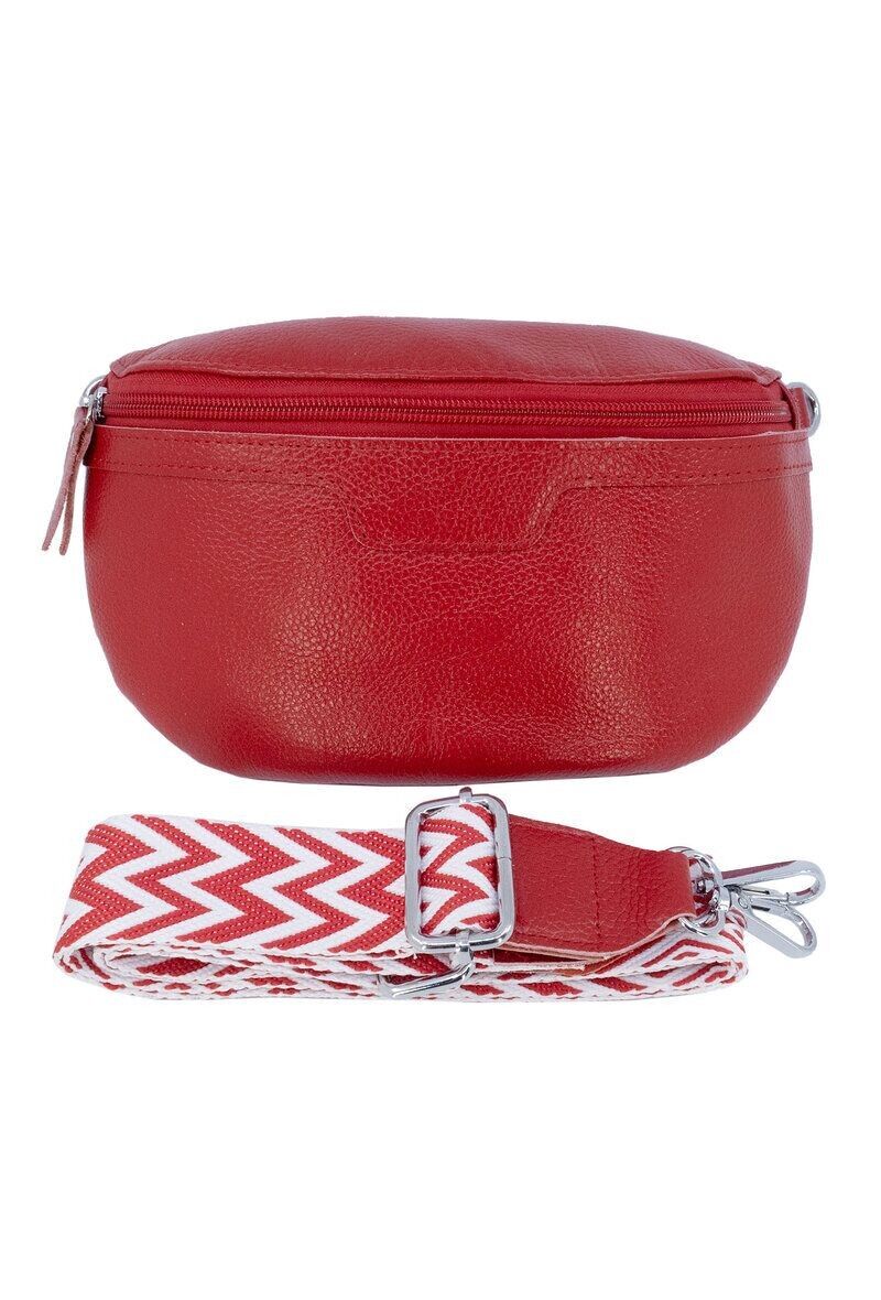 Sac banane en cuir avec bandoulière motif 6503