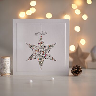 Christmas Star Greetings Card