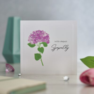 Purple Bouquet Sympathy Greetings Card