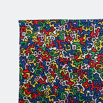 MOUSSELINE SENSORIELLE 'KEITH HARING - BRAZIL' EXTRA LARGE 1