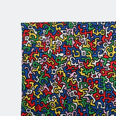 MOUSSELINE SENSORIELLE 'KEITH HARING - BRAZIL' EXTRA LARGE