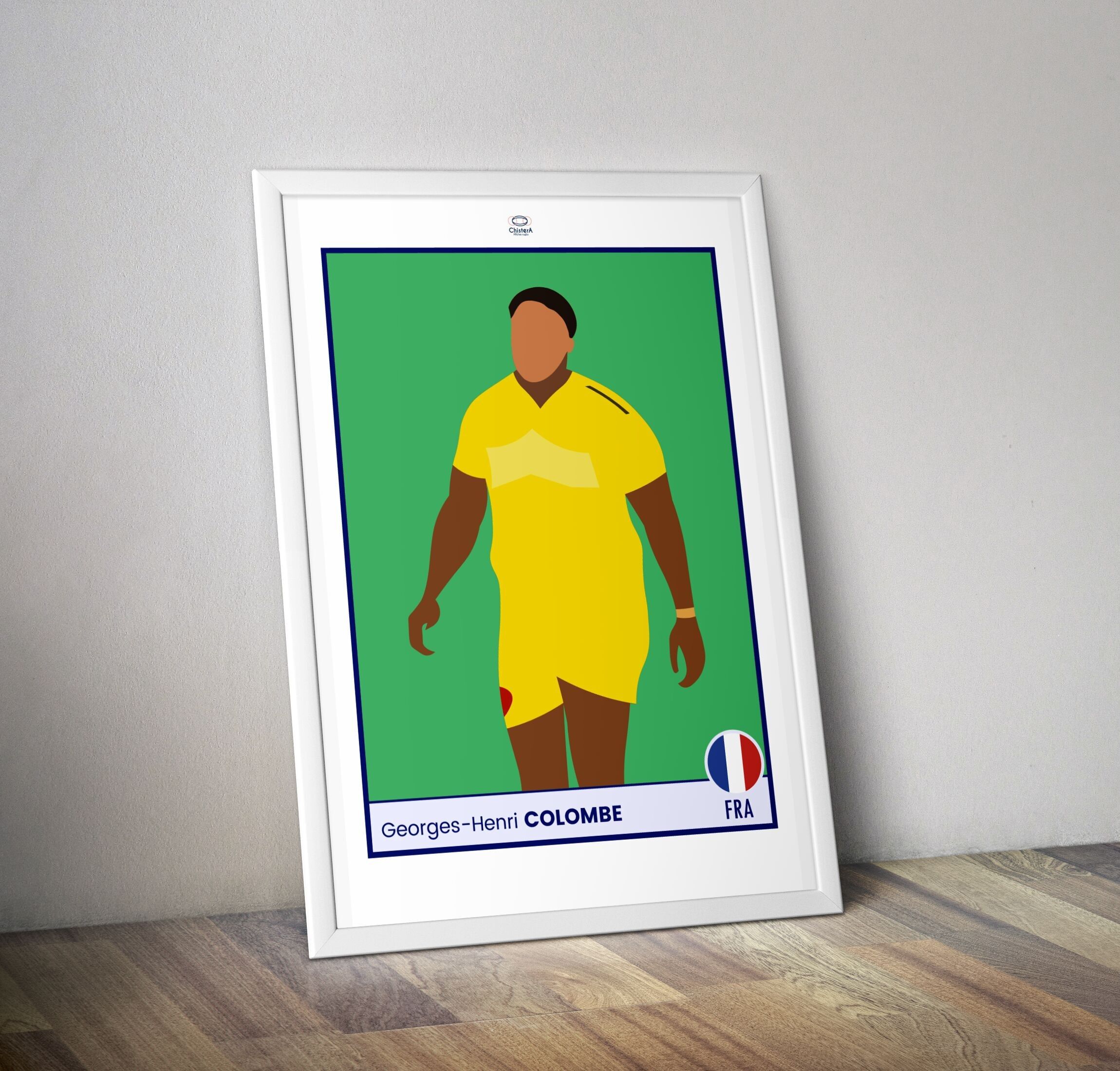 Póster adhesivo POP ART Georges Henri Colombe I Póster de rugby