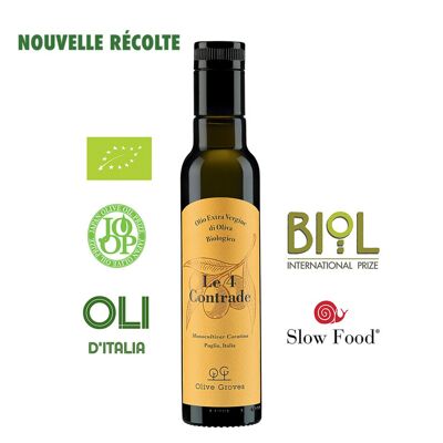 Le 4 Contrade Huile d'olive extra vierge biologique (250 ml)