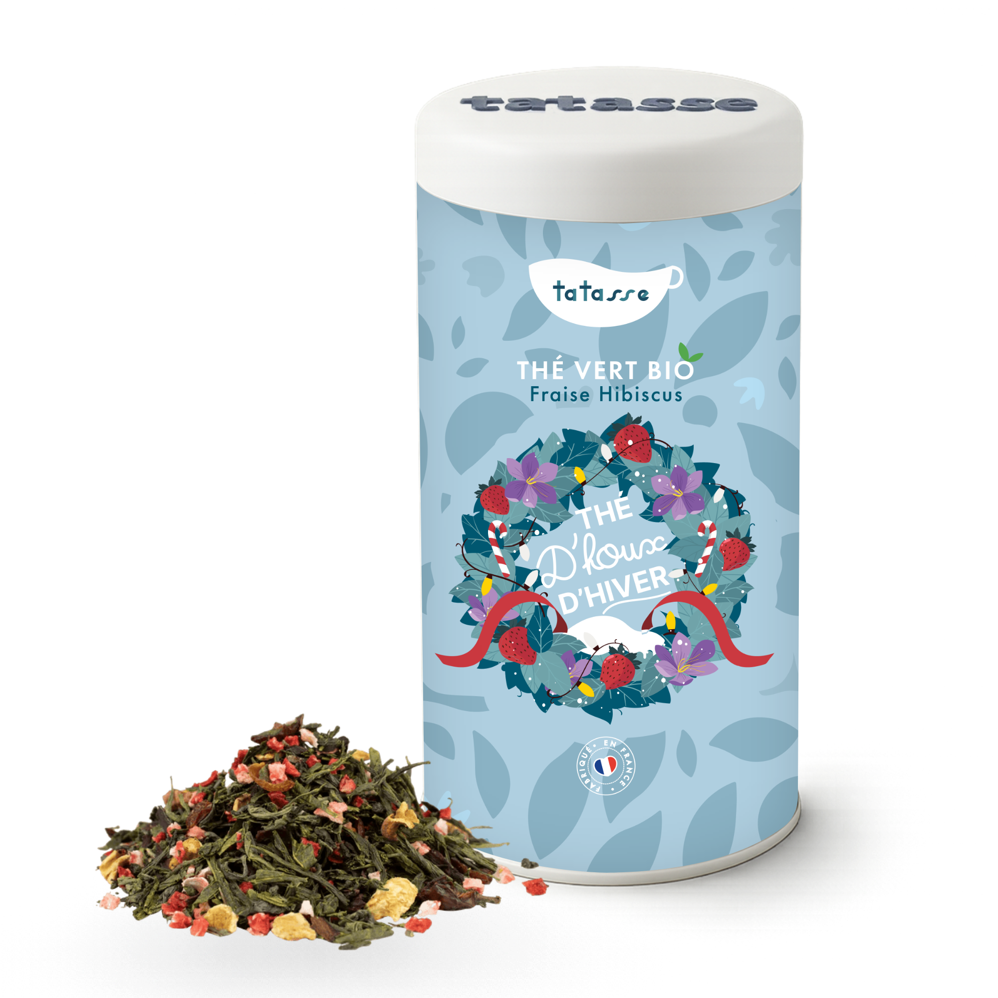 Organic green tea with strawberry and hibiscus – a gentle winter infusion – Winter Holly Tea
