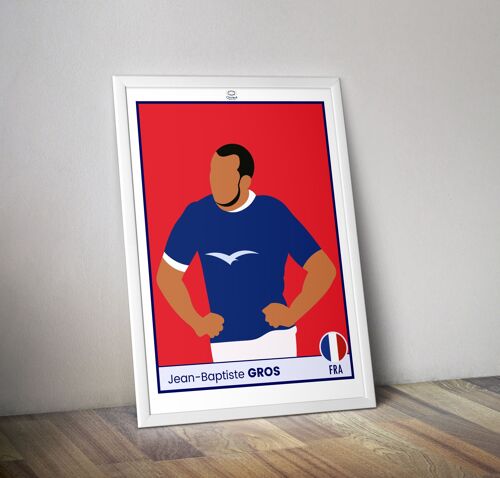 Affiche vignette POP ART Jean Baptiste GROS I Affiche rugby