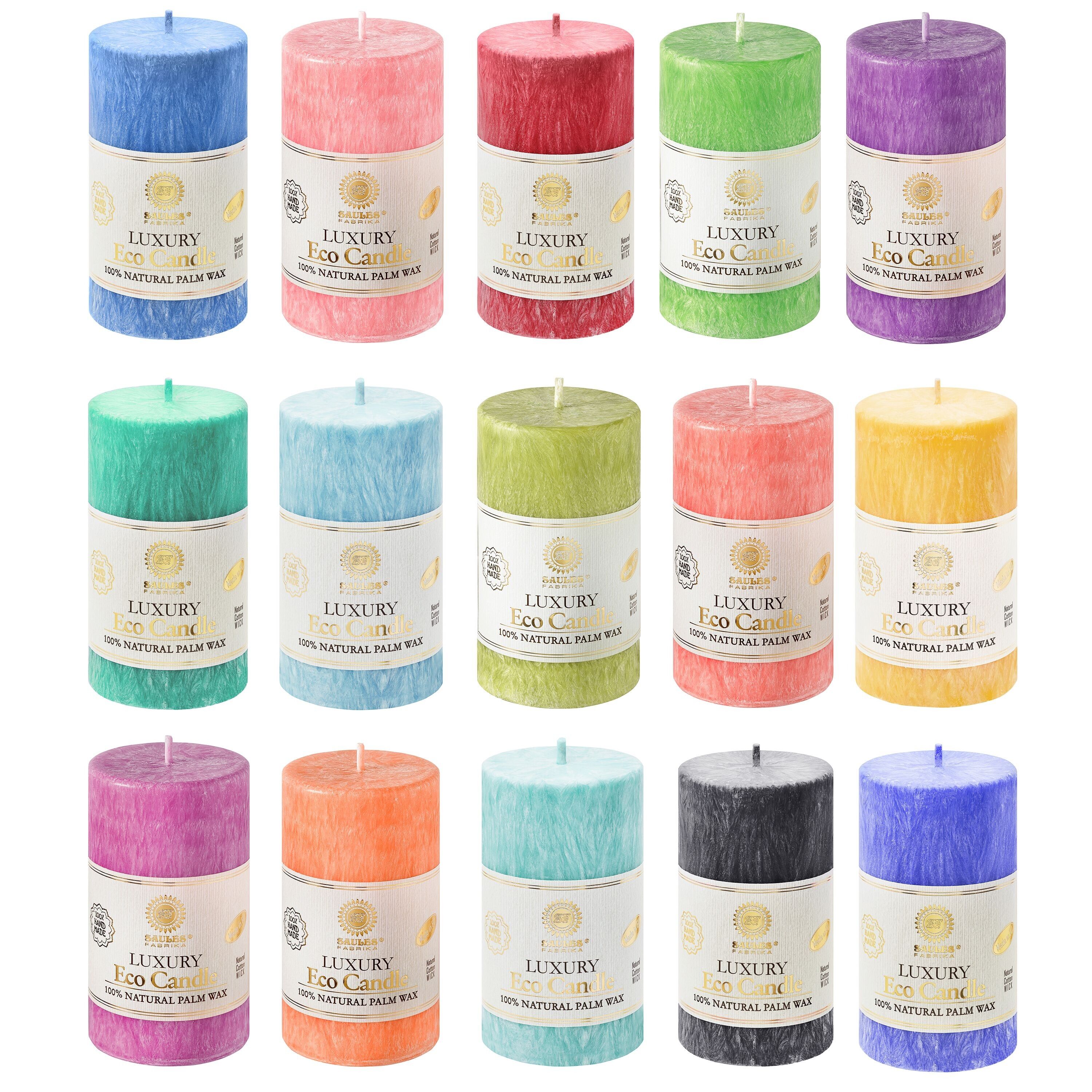 Candele di cera di palma ecologica 10,5 cm - 18 varianti