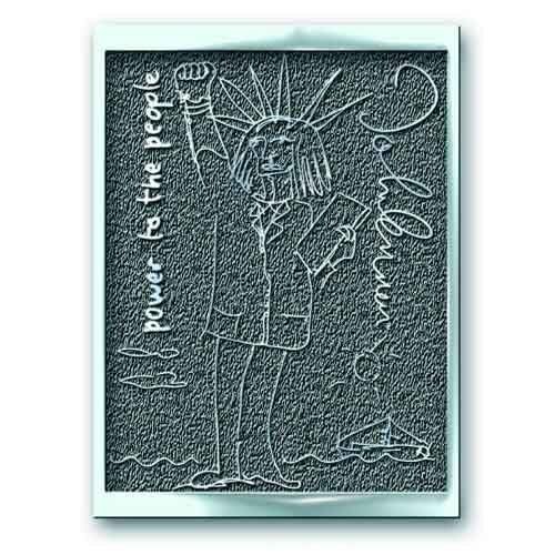 John Lennon Anstecker - Macht dem Volk HiChrome