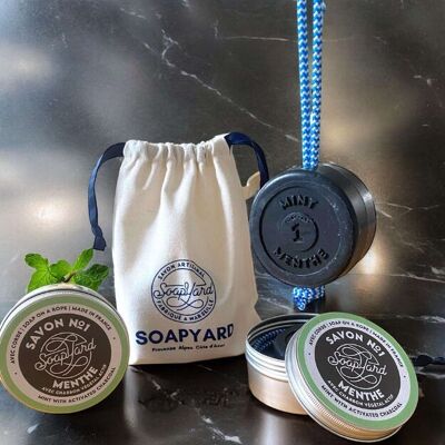 Menthe au charbon actif | Savon francese sur corde 140g