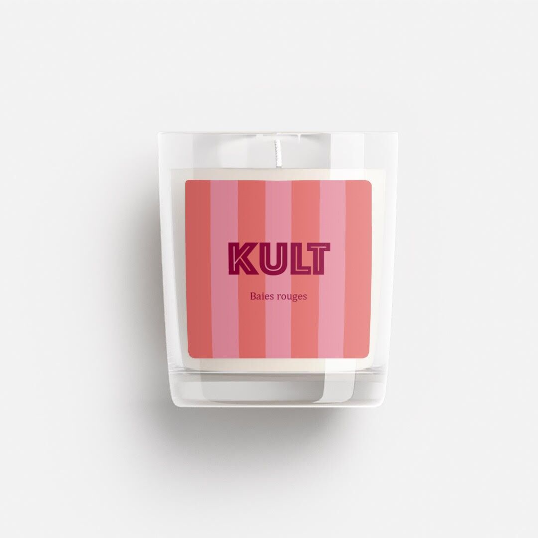 Candela in cera di soia &quot;bacche rosse&quot;