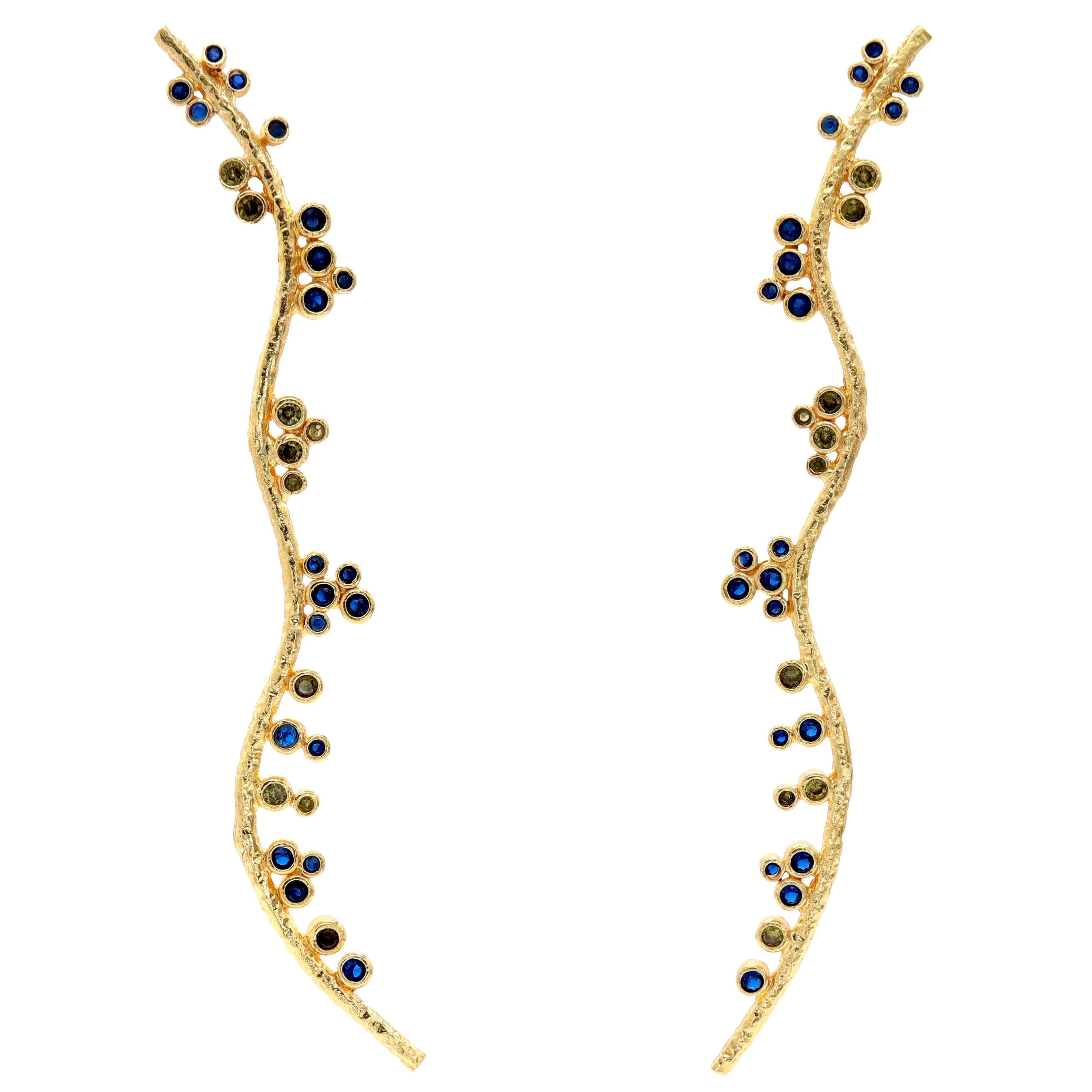 Orecchini Liana Blu e Verde