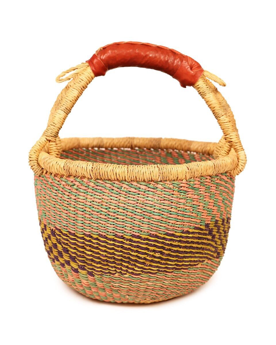 KWADZO: Pink, Aqua & Green Mini Market Basket