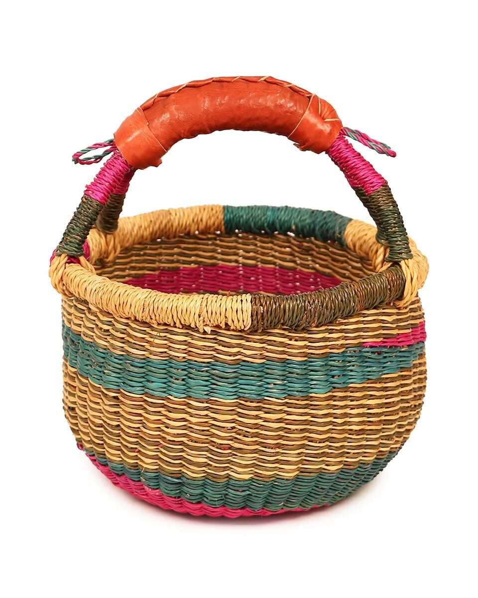OHENE: Mini cestino del mercato verde, blu e rosa