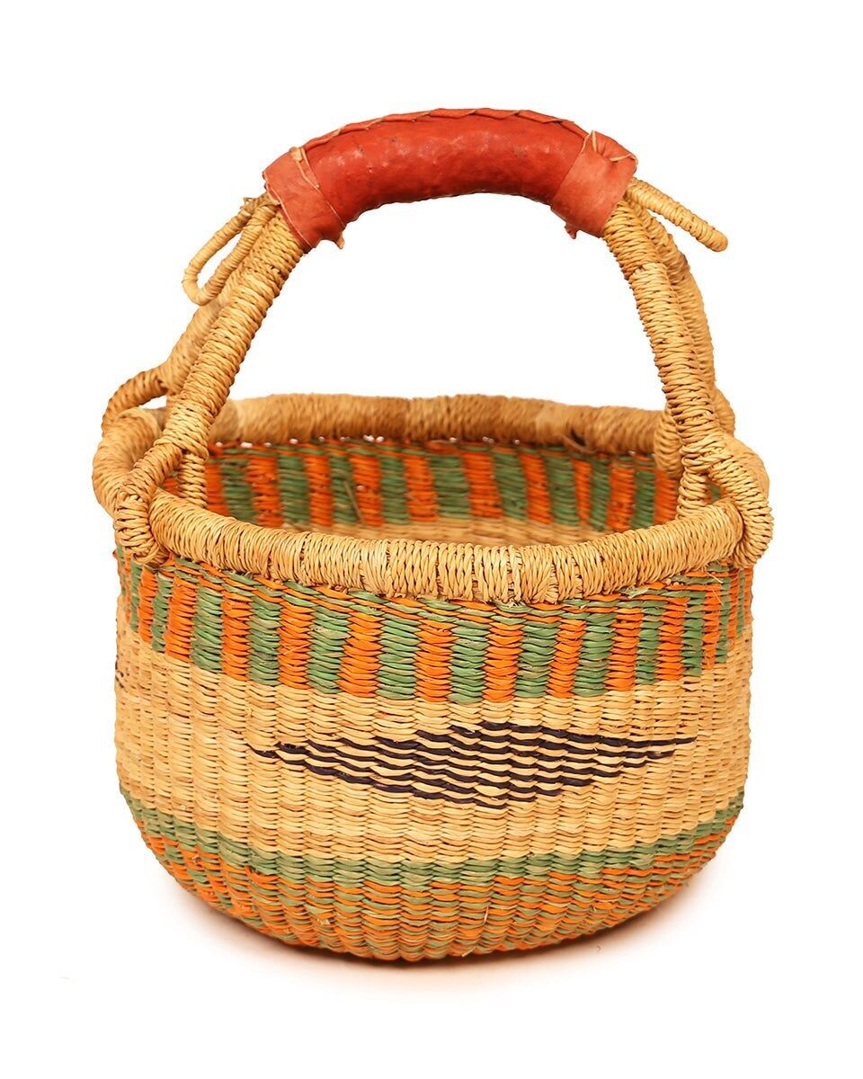 OKO: Mini-cesto del mercato arancione, verde e naturale