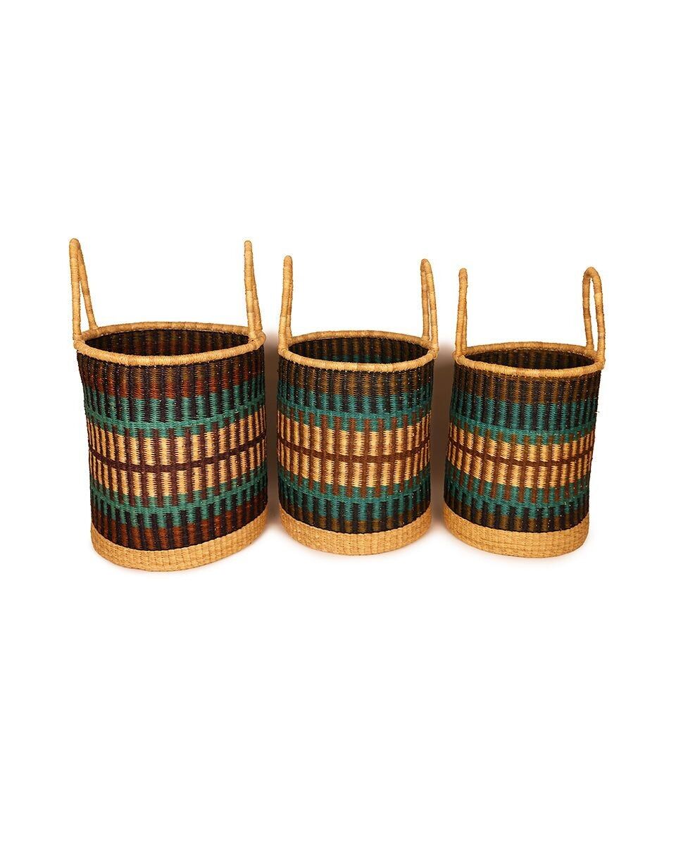 KLENAM: Cesto portabiancheria/tronco blu navy, blu e marrone