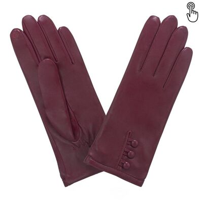 Gants cuir agneau-100% soie-Tactile-21482SN