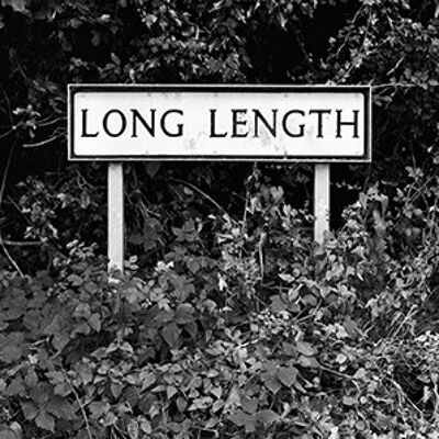 Greeting Card - Long Length road sign