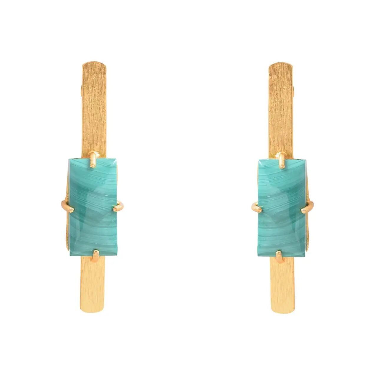 Orecchini Essenza Verde Malachite