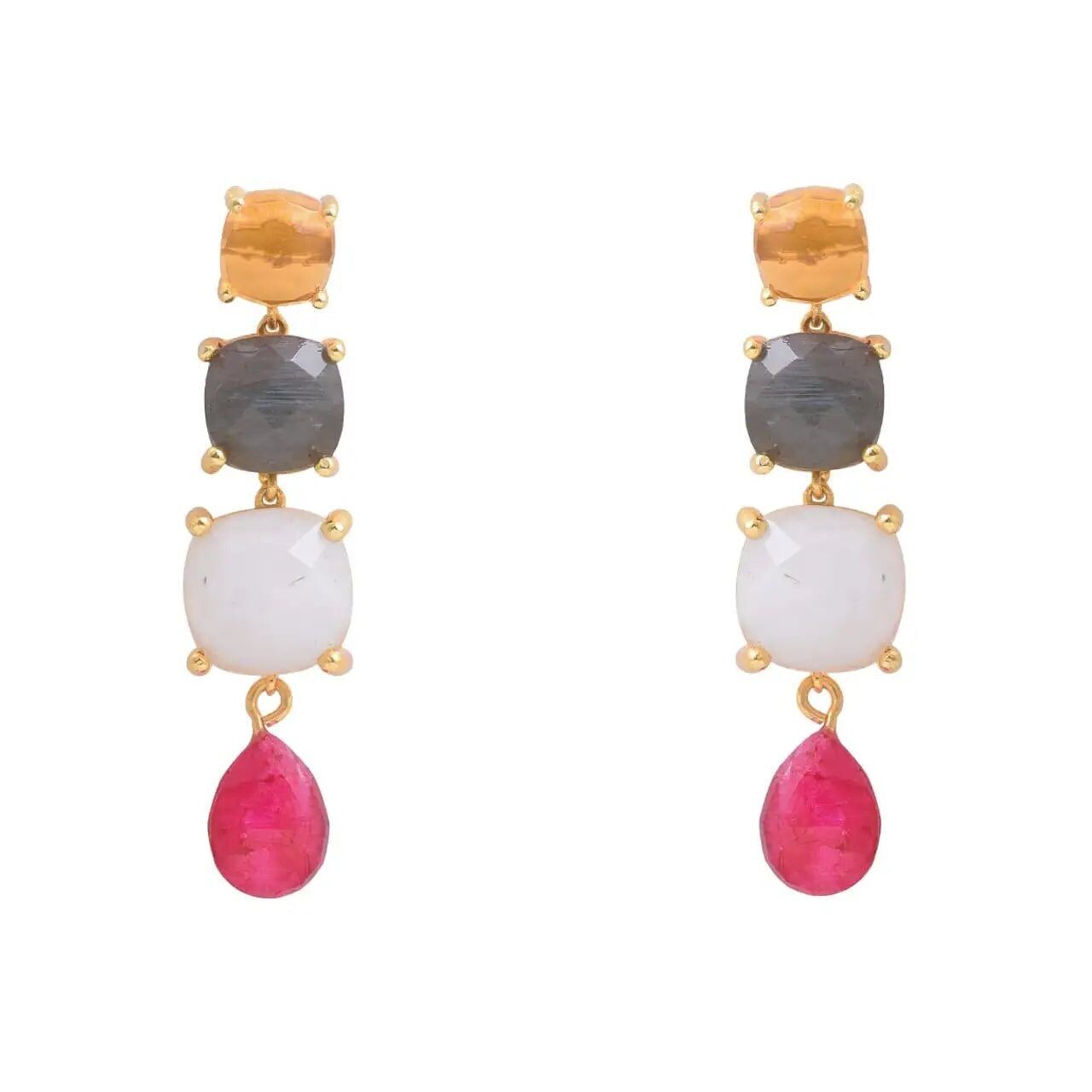 Boucles d'oreilles Symphonie Rubis Doux