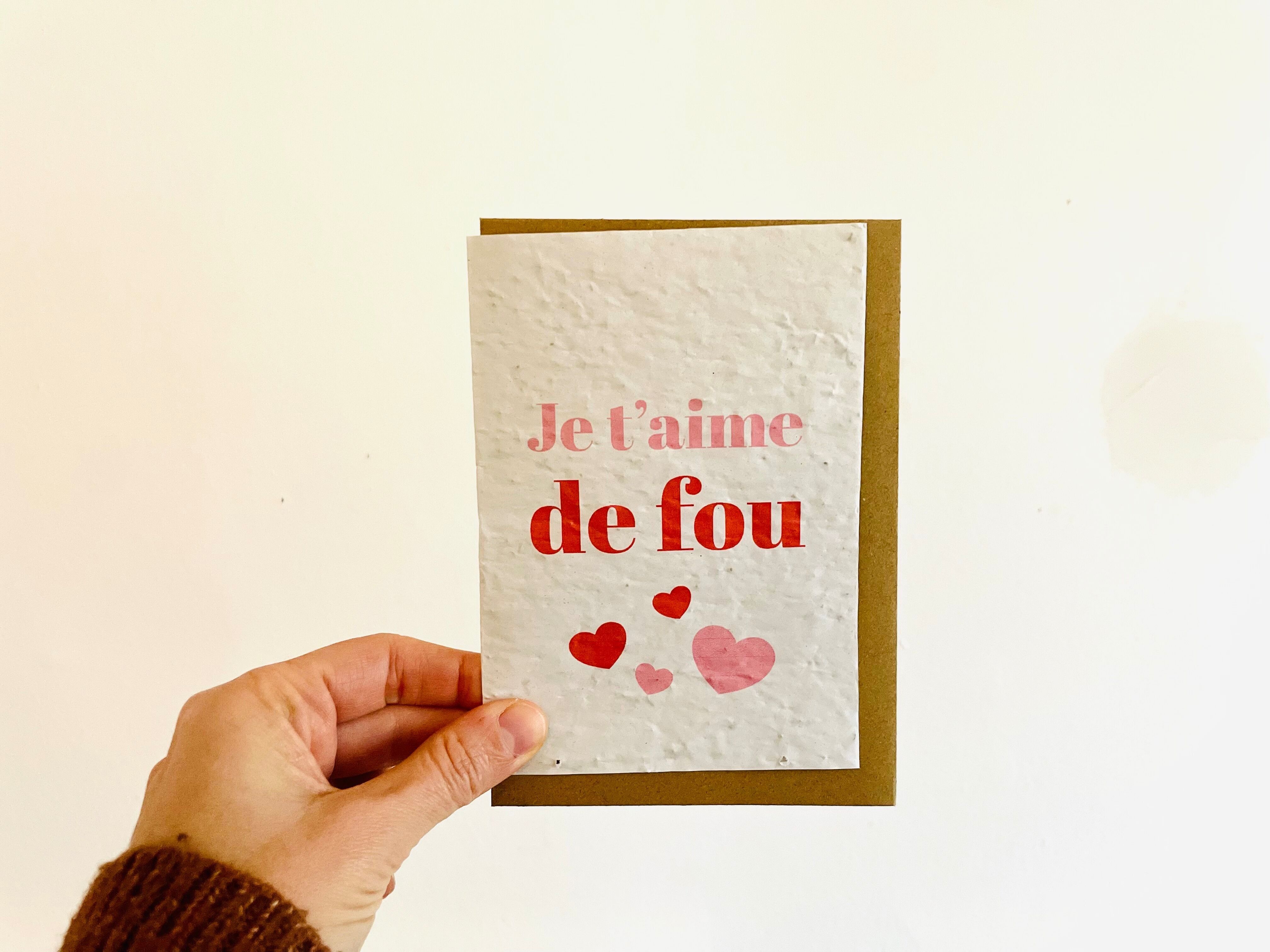 Karte zum Pflanzen Ich liebe dich verrückt