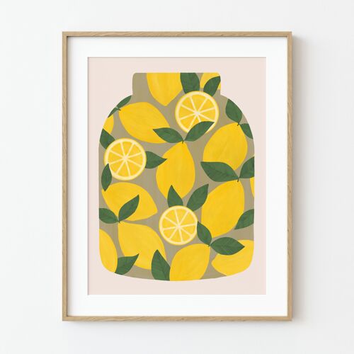 Lámina artística "tarro de limones en conserva"-varios tamaños
