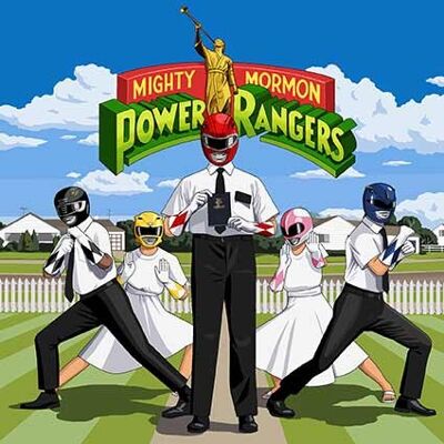 Grußkarte - Jim'll Paint It - Mighty Mormon Power Rangers 110