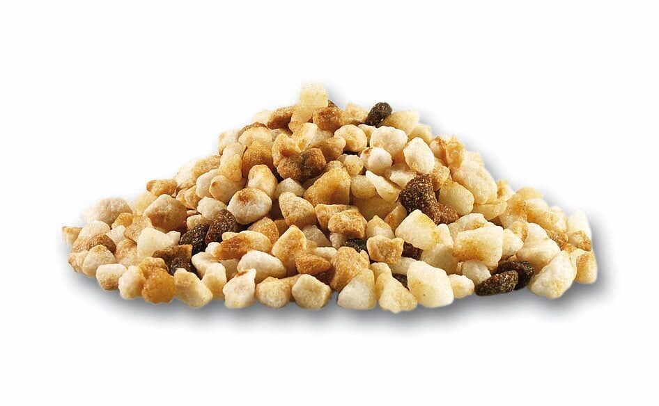 Crema de vainilla y azúcar granulada