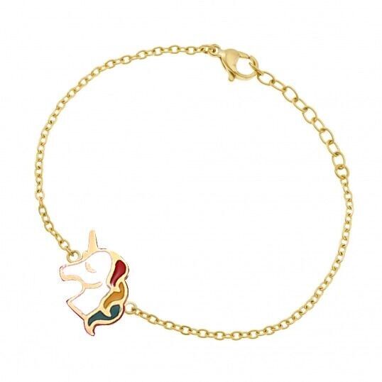 Set di bracciali e collane Ballerina in acciaio dorato e resina epossidica