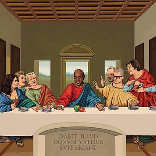 Greeting Card - Jim'll Paint It - Ainsley Harriott, Son of God with Jamie Oliver, Nigella Lawson, Gordon Ramsey & Heston Blumenthal 083