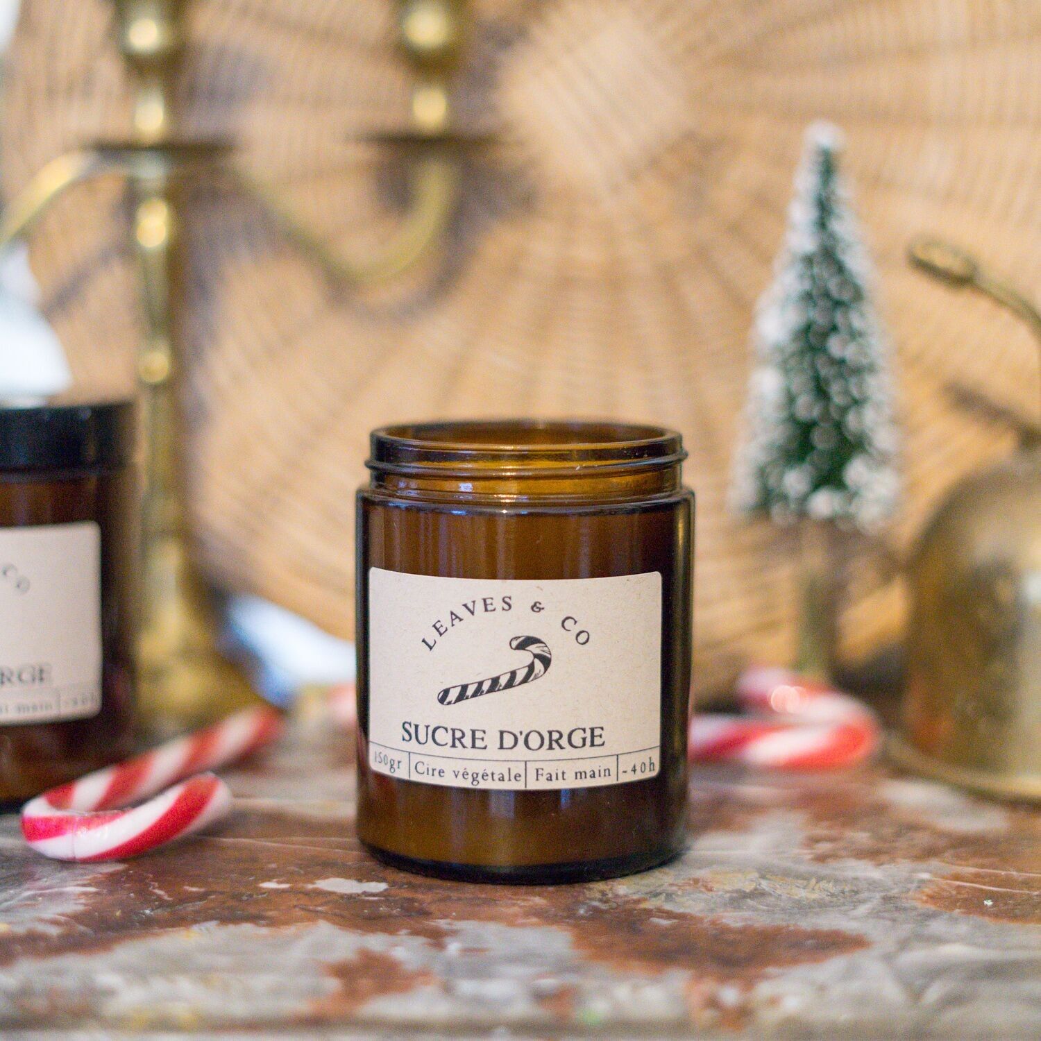 Collezione natalizia di candele da farmacia Sucre d'orge