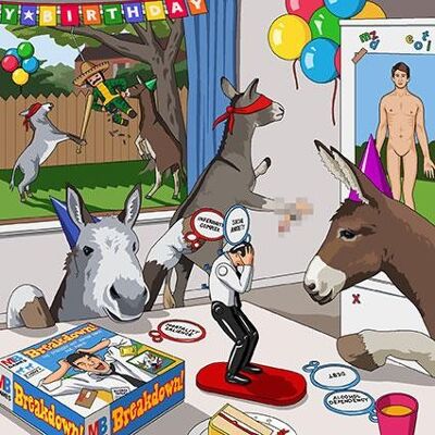 Biglietto d'auguri - Jim lo dipingerà - Donkey Party 077