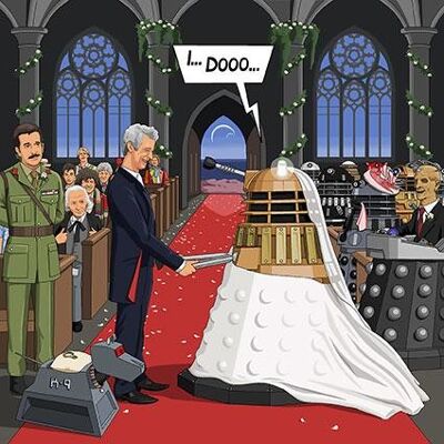 Grußkarte - Jim'll Paint It - Dr Who Marries A Dalek 076