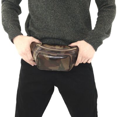 Cintura e borsa a tracolla in pelle stampata art. 112228