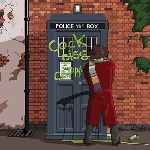 Greeting Card - Jim'll Paint It - Dr Who Cock Piss Capaldi Tardis Alan Partridge 028