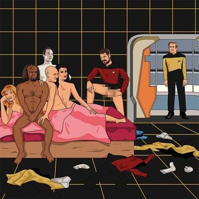Greeting Card - Jim'll Paint It - Awkward Star Trek Orgy 016