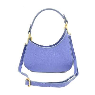 Mini borsa a tracolla in vera pelle, da donna, made in Italy, art. 112423