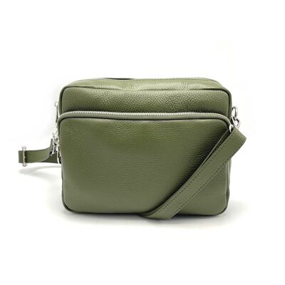 Borsa a tracolla in vera pelle, da donna, made in Italy, art.112425