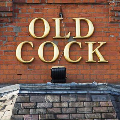 Tarjeta de felicitación - Instadom "Old Cock Pub Sign - Stretford, Manchester"