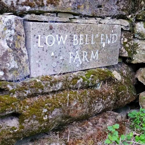 Greeting Card - Instadom "Low Bell End Farm Sign - Rosedale, North Yorkshire"
