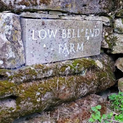 Biglietto d'auguri - Instadom "Segno di fattoria con campane basse - Rosedale, North Yorkshire"