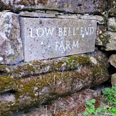 Grußkarte - Instadom "Low Bell End Farm Sign - Rosedale, North Yorkshire"