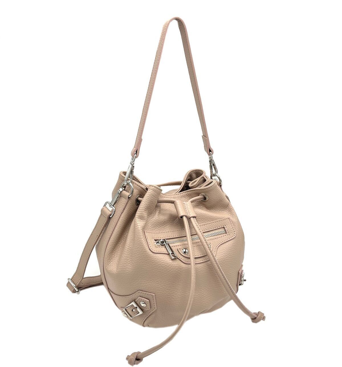 Borsa a tracolla in vera pelle, da donna, Made in Italy, art. 112457