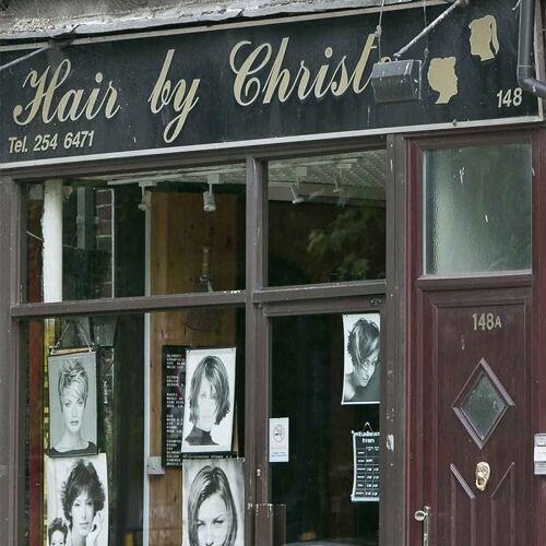 Greeting Card - Instadom "Hair By Christ Shop Sign - Stoke Newington, London"