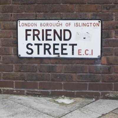 Grußkarte - Instadom "Friend Street Road Sign - Islington, London"