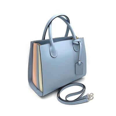 Borsa a mano en vera pelle, Made in Italy, art. 112481