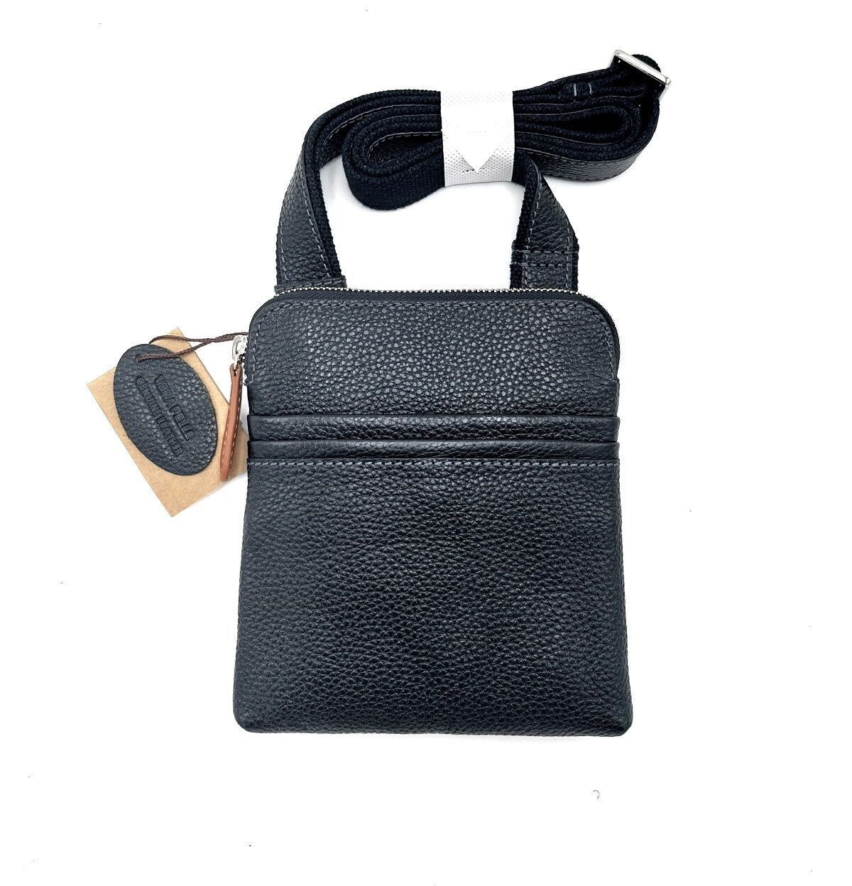 Borsa a tracolla in vera pelle, da uomo, art. DO4806