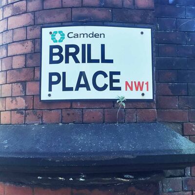 Carte de voeux - Instadom "Brill Place Road Sign - Camden, Londres"
