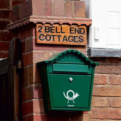Tarjeta de felicitación - Instadom "Bell End Cottages Sign - Midlands"