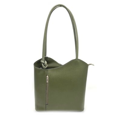 Zaino/borsa a tracolla in vera pelle, Made in Italy, art.112140