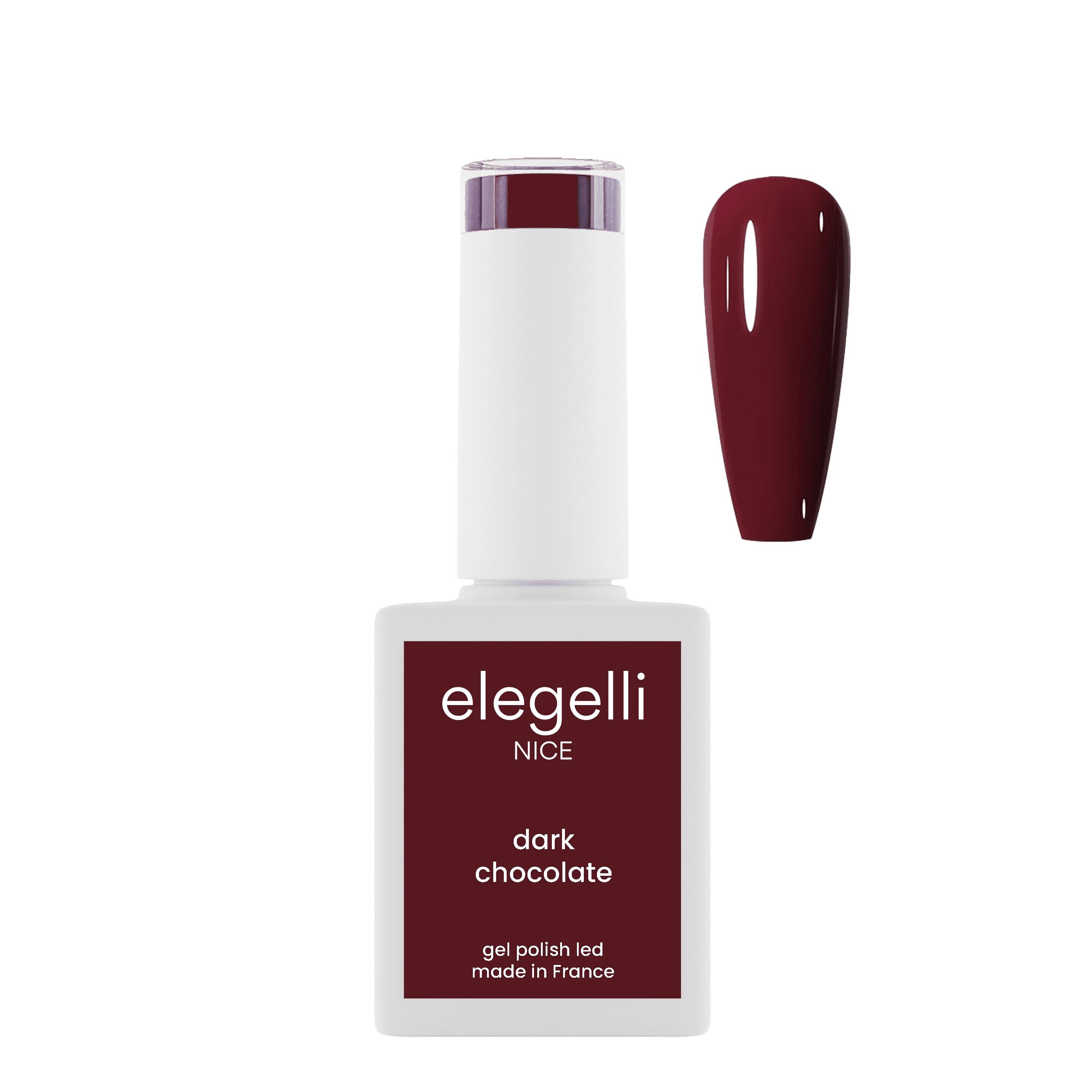 esmalte en gel chocolate oscuro