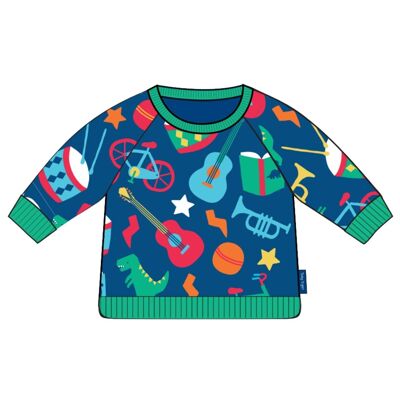 Organic cotton kids sweatshirt with gift print
